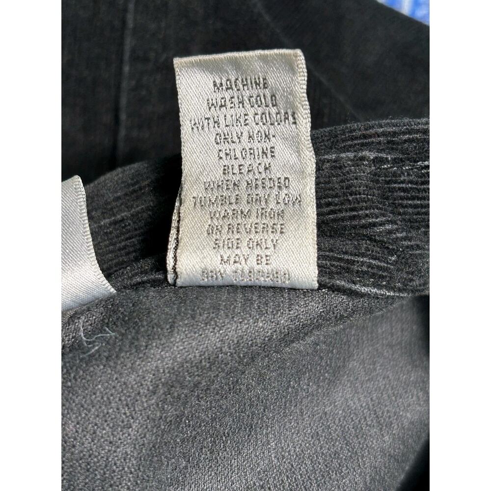 Chico's Corduroy Jacket Womens 2 US 12 Black Button Front Long Sleeve Pockets - Picture 4 of 6
